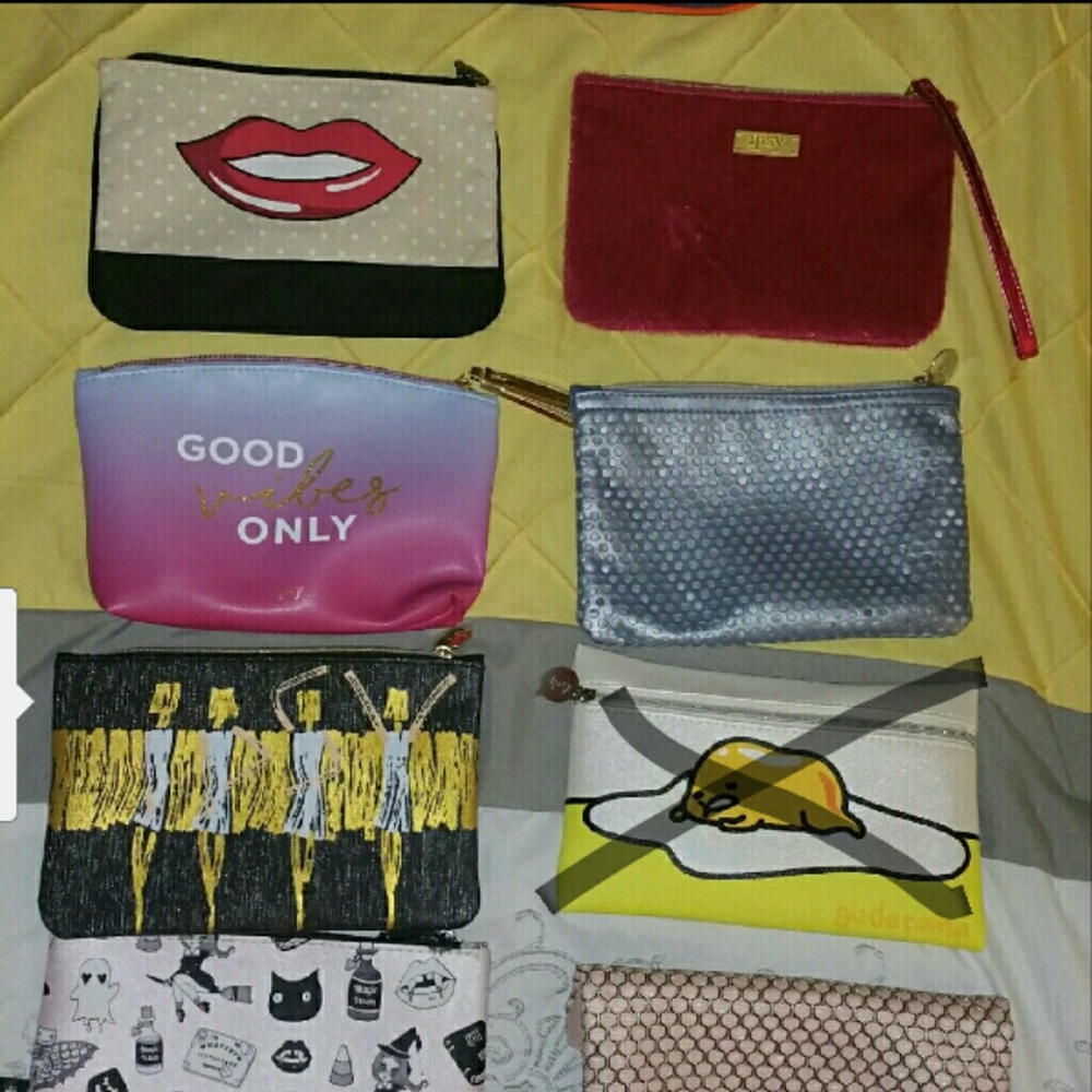 8 ipsy cosmetic bags